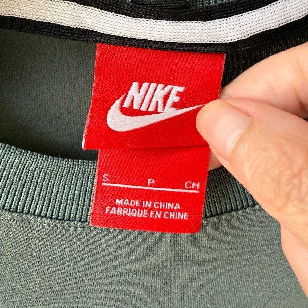 Nike Sage Green Cotton Long Sleeve Tshirt S - Picture 5 of 7